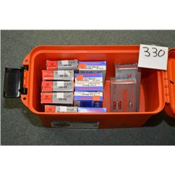 Orange Marine Box : 5 Boxes ( 20 rds ) Igman .30-06 ammo - 2 Boxes ( 20 rds) Win .38 - 55 cal ammo -