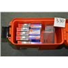 Image 1 : Orange Marine Box : 5 Boxes ( 20 rds ) Igman .30-06 ammo - 2 Boxes ( 20 rds) Win .38 - 55 cal ammo -