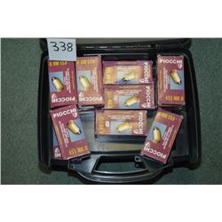 Black Plastic Case: 12 Boxes ( 50 rds ) Fiocchi .455 MK II 262 Grain ammo