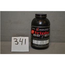 Large Wooden Box ( Marked Explosive) : One 8 Lb Plastic Bottle of 50 BMC Hodgson Rifle Powder - Four