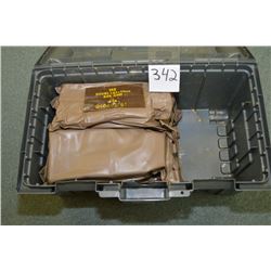 Grey Plano Box : 6 Rubber Pkgs ( 140 rds per ) 7.62 x 51 MM Ball Ammo