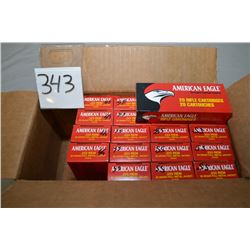 Box : 20 Boxes ( 20 rds ) American Eagle .223 Rem cal 62 Grain Full Metal Jacket Ammo