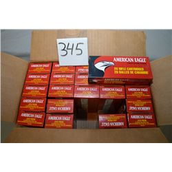 Box Lot : 23 Boxes ( 20 rnds ) American Eagle .223 Rem 55 Grain Ammo Full Metal Jacket Boat Tail Amm