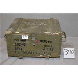 One Wooden Case : 1120 Rnds 7.62 x 39 Military Ammo - Case marked 7.62 x 43