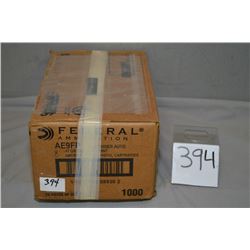 Case Lot : 20 Boxes ( 50 rnds per ) 1000 Rnds Federal American Eagle .9 MM Luger cal 147 Gr FMJ Flat