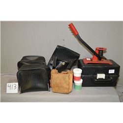 Box Lot : MEC Super Sizer Model SS77 for .12 Ga - some Capture charges, Case Guard shotgun ammo box 