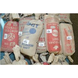 Lot : 7 Bags Lead [ 1 Bag # 6 Shot , 6 Bags # 7 1/2 ] 25 Lbs Each