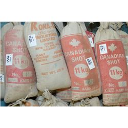 Lot : 9 Bags # 8 Shot Lead 25 Lbs Per