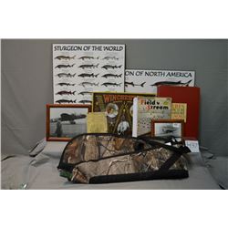 Blue Plastic Tub : Winchester Cartridge Tin Advert Sign Reproduction - Camo Soft Gun Case - Two Wall