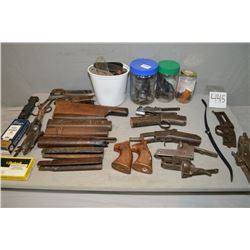 Box Lot : gun wood, gun parts, butt plates, etc. PAL REQ