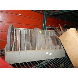 GRINDING STONES IN BOX - APPROX. 13
