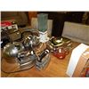 Image 2 : SHELF LOT - VINTAGE ELECTRIC IRONS, KETTLES WAFFLE MAKER & MIXER ETC