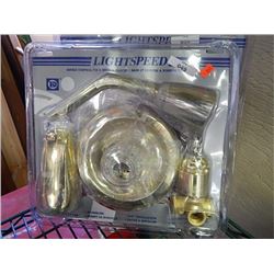 NEW TUB AND SHOWER FACET SET - BRASS