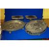 Image 1 : A COLLECTION comprising two hot water meat dishes; and a pair of food warmers., £30/50...