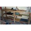 Image 1 : A PINE KITCHEN TWO TIERED DRESSER WITH SHELVED BACK., 240cms long., £100/200...