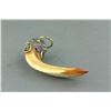 Image 2 : Chinese Animal Tooth with Metal Handle Pendant