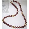Napier gold and red long necklace