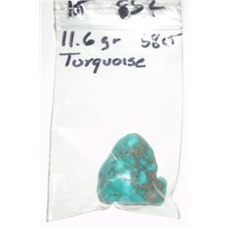 BEAUTIFUL TURQUOISE STONE 58 CARATS/11.6 GRAMS TURQUOISE POLISHED STONE!! ITEM CAME OUT OF ESTATE SA