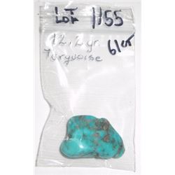 BEAUTIFUL NATURAL TURQUOISE 61.00 CARATS/12.2 GRAMS *MINED IN ARIZONA* POLISHED STONE!! ITEM CAME OU