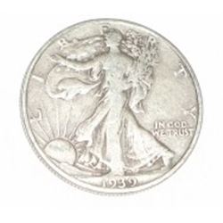 1939 SILVER WALKING LIBERTY HALF DOLLAR *NICE EARLY SILVER US COIN*!! COIN CAME OUT OF SAFE!!