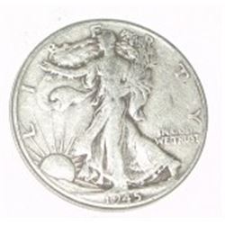 1945 SILVER WALKING LIBERTY HALF DOLLAR *NICE EARLY SILVER US COIN*!! COIN CAME OUT OF SAFE!!