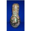 Image 1 : A CLOISONNÉ GOURD SHAPED VASE, JAPANESE, c.1900, decorated with dragons on celadon ground, 32cm...