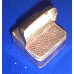 A PLAIN SQUARE DOUBLE NUTMEG GRATER, LONDON 1818, GEORGE PURSE, engraved with the letter N on one...