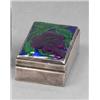 Image 1 : an arts and craft rectangular box, with enamelled lid, 8cms wide., £60/100, Illustration on...
