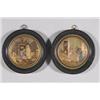 Image 1 : A PAIR OF tortoishell PLAQUES, PROBABLY GERMAN, 18th CENTURY, carved and painted, of peasants out...