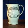 Image 1 : A CREAMWARE JUG, ENGLISH, 18th CENTURY, with transfer printed decoration inscribed Long Live Earl...