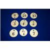 Image 1 : A QUANTITY OF EIGHTEEN WHITE GLAZED POTTERY WINE BIN NUMBERS, Sherry / Port, £100/150...
