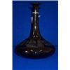 Image 1 : AN ONION SHAPED SCOTTISH BLUE GLASS MELL, c.1830, PROBABLY ALLOA, engraved with interwoven thistl...