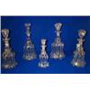 Image 1 : FIVE HEAVY MOULDED BLOWN TAVERN DECANTERS, MID 19th CENTURY, PROBABLY NEWCASTLE, 33cms high and...