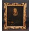 Image 1 : ENGLISH SCHOOL (EARLY 18th CENTURY), Oil on canvas, Portrait of a widow, half length holding...