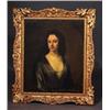 Image 1 : style of GODREY KNELLER, Oil on canvas, Portrait of a Woman, half length in a feigned oval we...