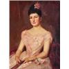 Image 1 : EDWARDIAN SCHOOL, Oil on canvas, Portrait of a lady of the Needham Family, seated, wearing a...