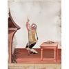 Image 1 : A SET OF SIX GOUACHE AND COLLAGE PICTURES OF RURAL TYPES, c.1800, PROBABLY ITALIAN, including one...