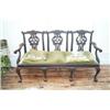 Image 1 : A PAIR OF MAHOGANY TRIPLE BACK SETTEES, 19th CENTURY, IN IRISH GEORGIAN STYLE, outscrolled leaf c...