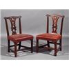 Image 1 : A COMPOSITE SET OF EIGHT MAHOGANY DINING CHAIRS, IRISH, c.1760, with curved crest rails and eared...