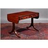 Image 1 : A MAHOGANY SOFA TABLE, EARLY 19th CENTURY, the rectangular top with rounded drop leaves and reede...