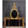 Image 1 : A GILTWOOD AND GESSO OVERMANTLE MIRROR, 19th CENTURY, IN GEORGIAN STYLE, the rectangular compartm...