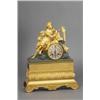 Image 1 : AN ORMOLU AND BRONZE MANTEL CLOCK, FRENCH, c.1830, the machined steel dial signed PARIS with bead...