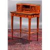 Image 1 : A KINGWOOD AND MARQUETRY BONHEUR DU JOUR, 18th CENTURY, with marquetry inlay overall of flowers,...
