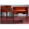 Image 1 : A PAIR OF MAHOGANY BOWED WASH STANDS, EARLY 19th CENTURY, IN THE STYLE OF GILLOWS, each with thre...