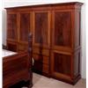 Image 1 : A MAHOGANY SHALLOW BREAKFRONT WARDROBE, MID 19th CENTURY, the moulded cornice fitted with panelle...