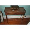 Image 1 : A MAHOGANY FOLD-OVER TOP TEA TABLE, EARLY 19th CENTURY, with rounded corners, on ring turned tape...