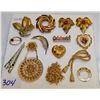Image 1 : 12 BROOCHES - SARAH COV AND A PAIR OF SHOE CLIPS