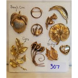 10 BROOCHES - CORO - TRIFARI - SARAH COV