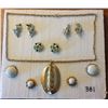 Image 1 : FIVE PAIRS OF VINTAGE CLIP ON CORO EARRINGS AND A CORO MEDALLION NECKLACE