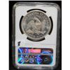Image 1 : RARE 1860-0 SEATED LIBERTY DOLLAR - NGC MS61